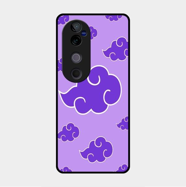 Purple Cloud Mobile Glass Phone Case For Vivo V40 Pro 5G