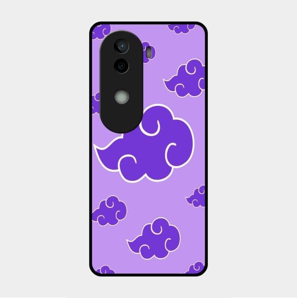 Purple Cloud Mobile Glass Phone Case For Vivo V40E 5G