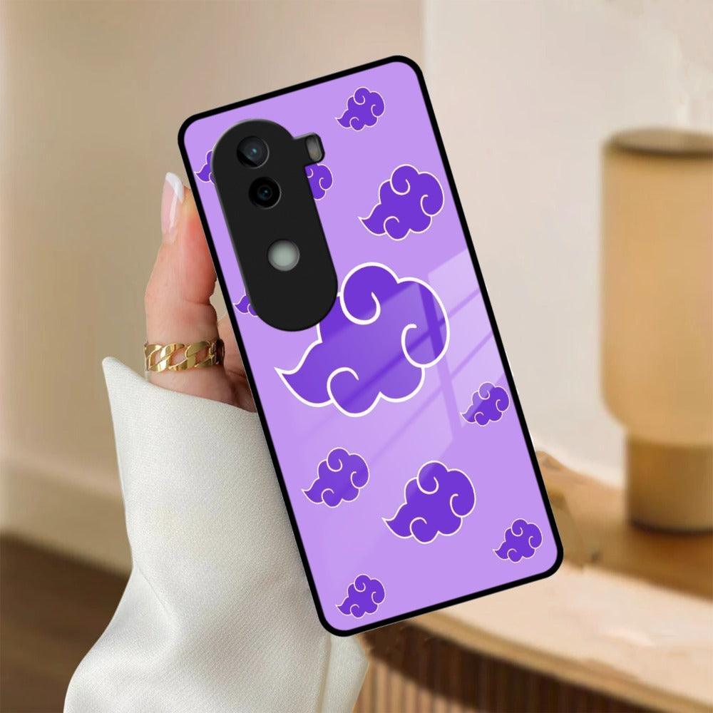 Purple Cloud Mobile Glass Phone Case For iQOO