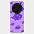 Purple Cloud Mobile Glass Phone Case For Vivo X100 5G