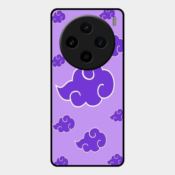 Purple Cloud Mobile Glass Phone Case For Vivo X100 5G