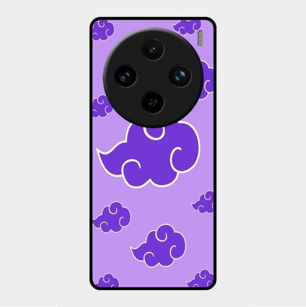 Purple Cloud Mobile Glass Phone Case For Vivo X100 Pro 5G