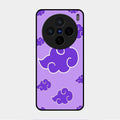 Purple Cloud Mobile Glass Phone Case For Vivo X200 5G