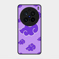 Purple Cloud Mobile Glass Phone Case For Vivo X200 Pro 5G