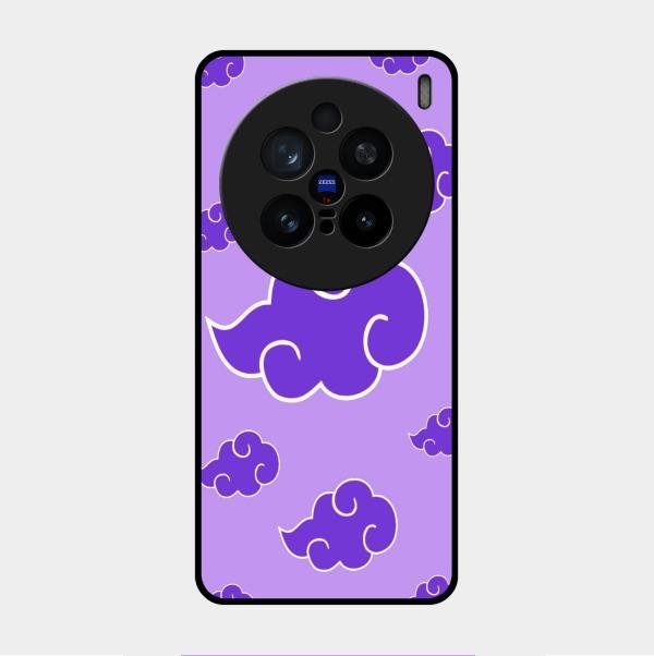 Purple Cloud Mobile Glass Phone Case For Vivo X200 Pro 5G