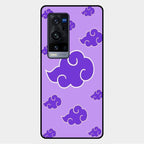 Purple Cloud Mobile Glass Phone Case For Vivo X60 Pro Plus 5G
