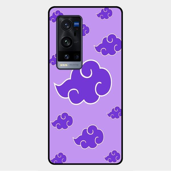 Purple Cloud Mobile Glass Phone Case For Vivo X60 Pro Plus 5G