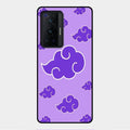 Purple Cloud Mobile Glass Phone Case For Vivo X70 Pro 5G