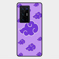 Purple Cloud Mobile Glass Phone Case For Vivo X70 Pro Plus 5G