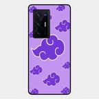 Purple Cloud Mobile Glass Phone Case For Vivo X70 Pro Plus 5G