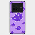 Purple Cloud Mobile Glass Phone Case For Vivo X80 5G