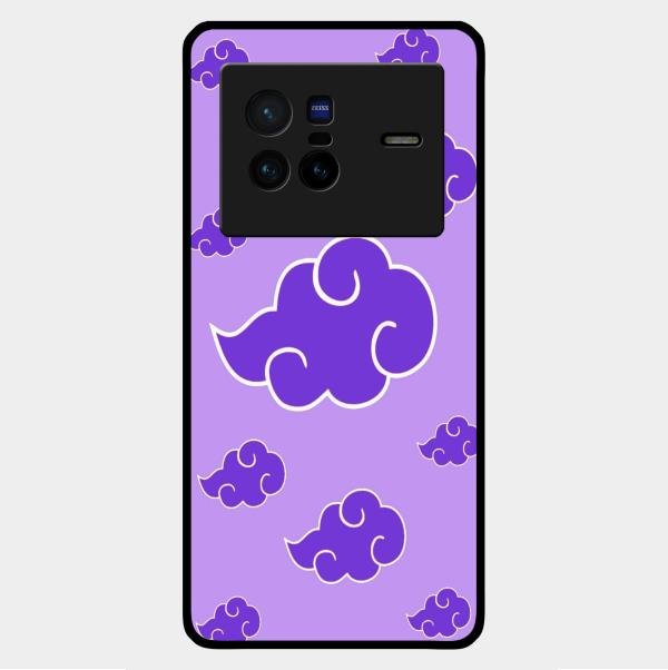 Purple Cloud Mobile Glass Phone Case For Vivo X80 5G