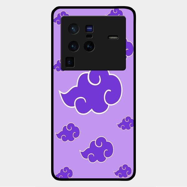 Purple Cloud Mobile Glass Phone Case For Vivo X80 Pro 5G
