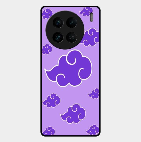 Purple Cloud Mobile Glass Phone Case For Vivo X90 Pro 5G