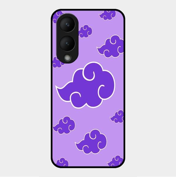 Purple Cloud Mobile Glass Phone Case For Vivo Y17S