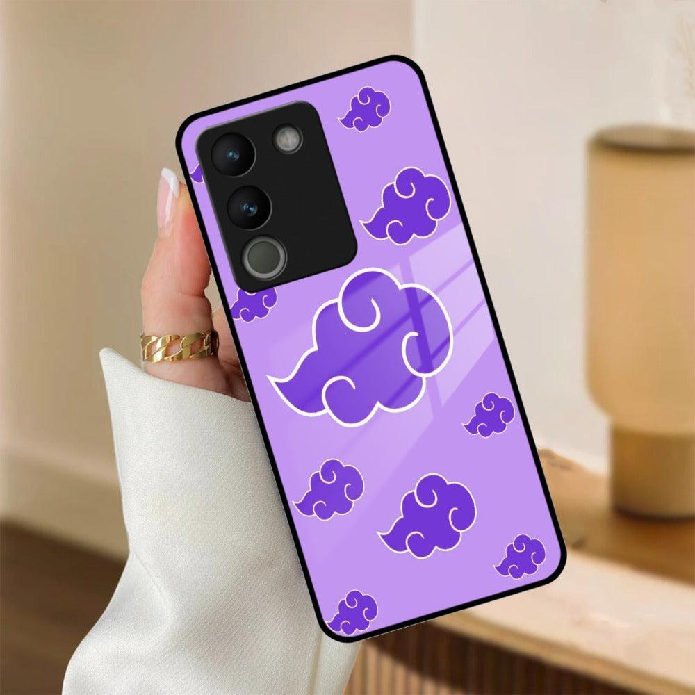 Purple Cloud Mobile Glass Phone Case For iQOO