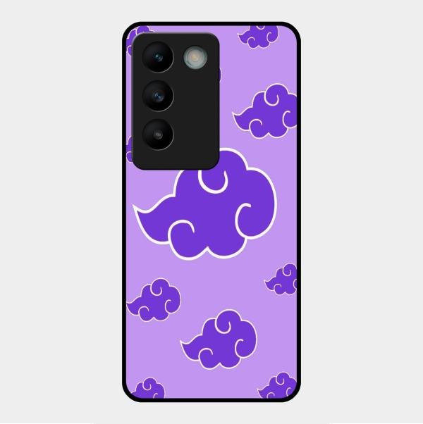 Purple Cloud Mobile Glass Phone Case For Vivo Y200E 5G