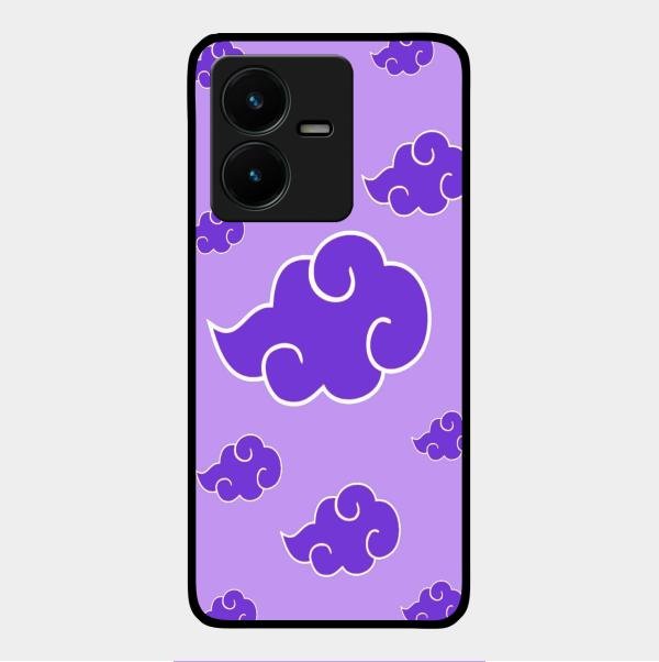 Purple Cloud Mobile Glass Phone Case For Vivo Y22