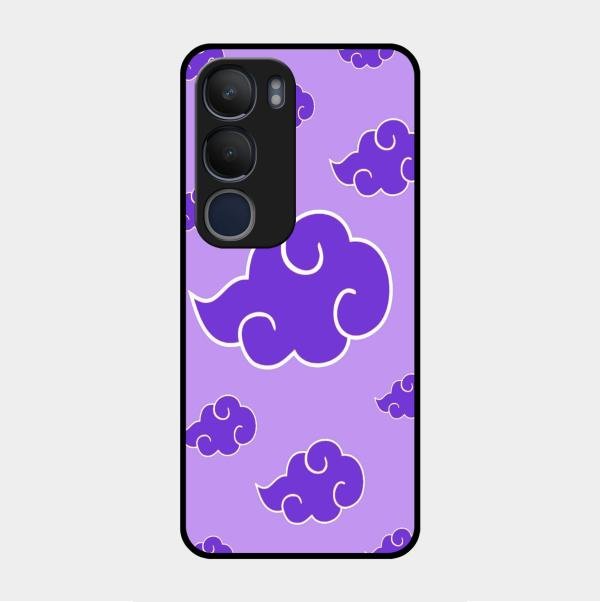 Purple Cloud Mobile Glass Phone Case For Vivo Y29 5G
