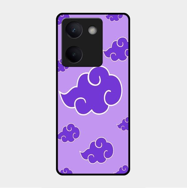 Purple Cloud Mobile Glass Phone Case For Vivo Y300 Plus 5G