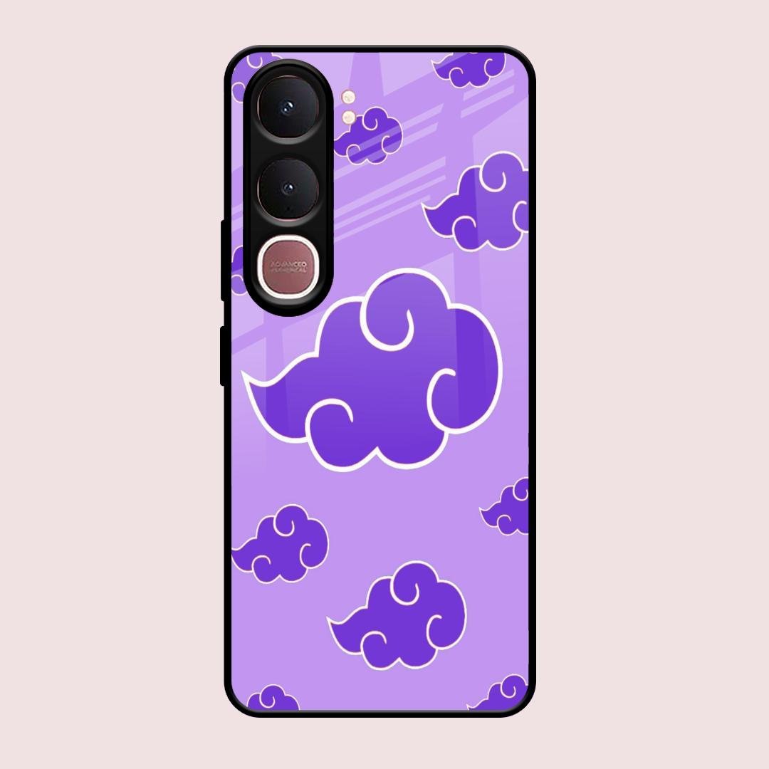 Purple Cloud Mobile Glass Phone Case For Vivo Y31 5G