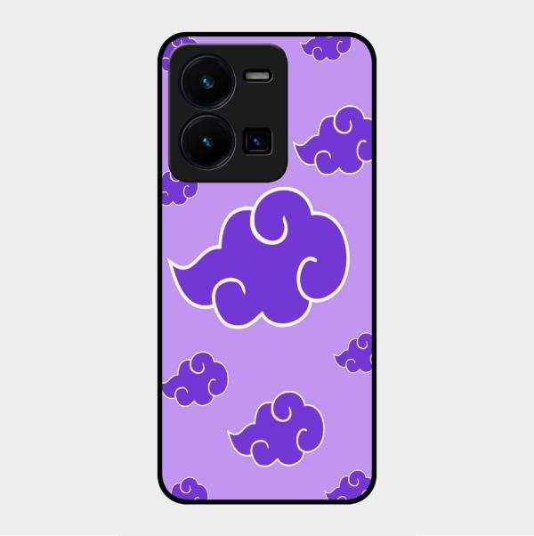 Purple Cloud Mobile Glass Phone Case For Vivo Y35