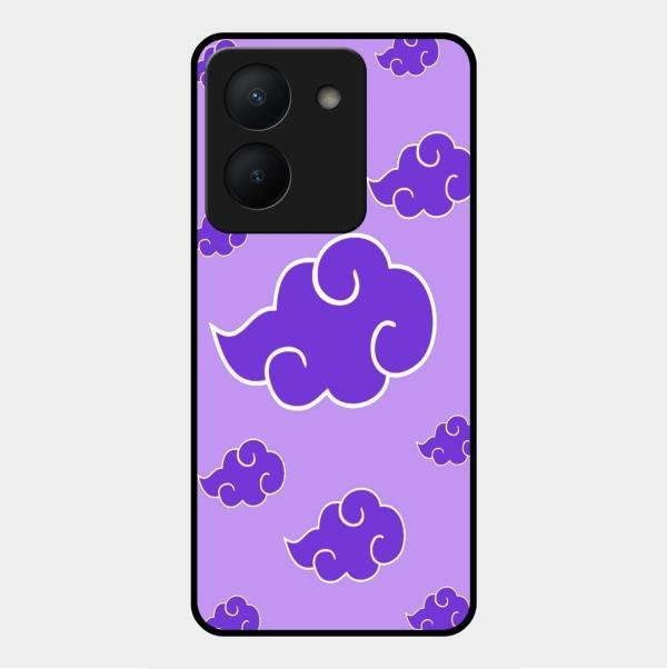 Purple Cloud Mobile Glass Phone Case For Vivo Y36