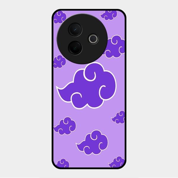 Purple Cloud Mobile Glass Phone Case For Vivo Y39 5G