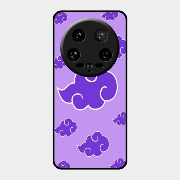 Purple Cloud Mobile Glass Phone Case For Xiaomi 14 Ultra