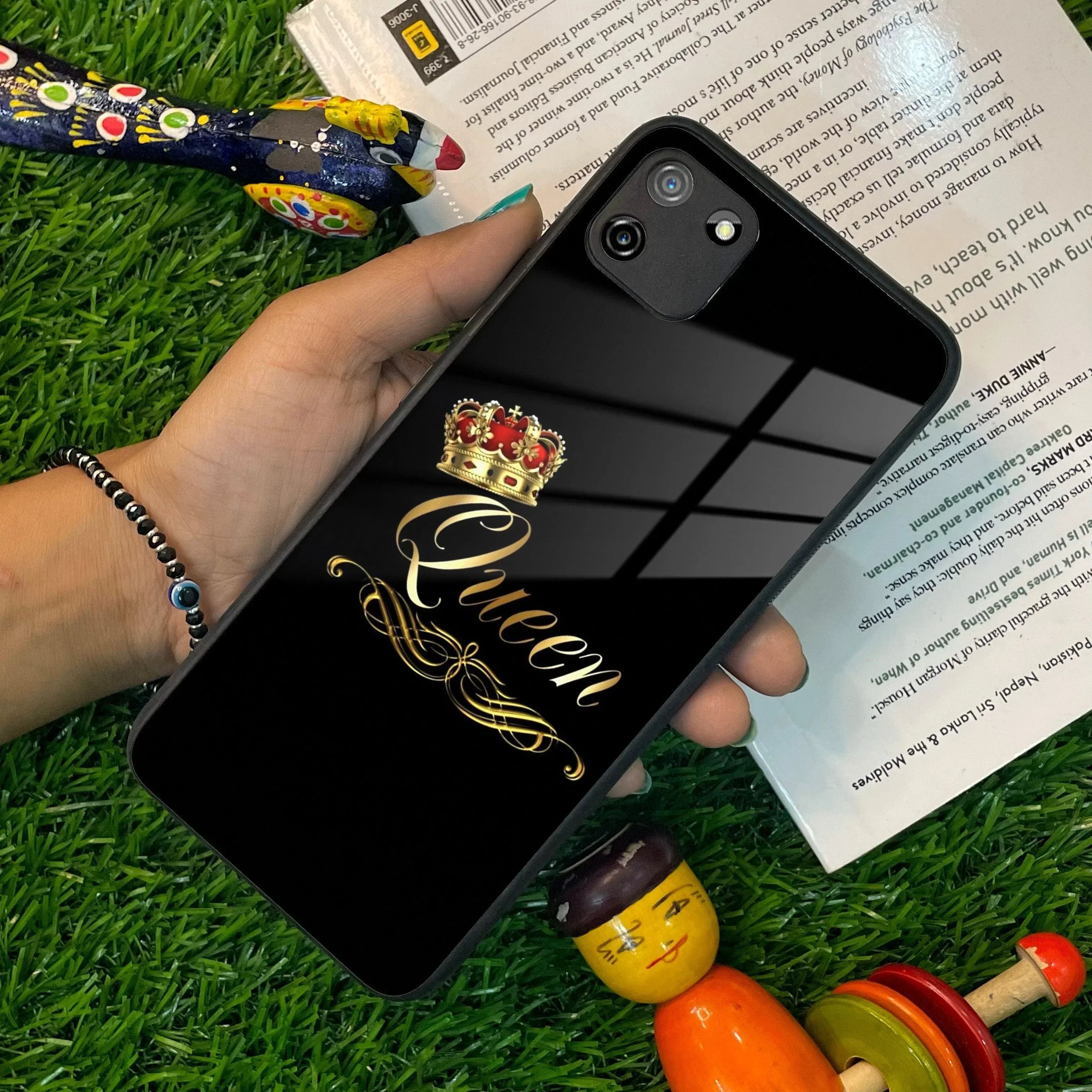 Cute Queen With Crown Glass Case For Realme/Narzo - ShopOnCliQ