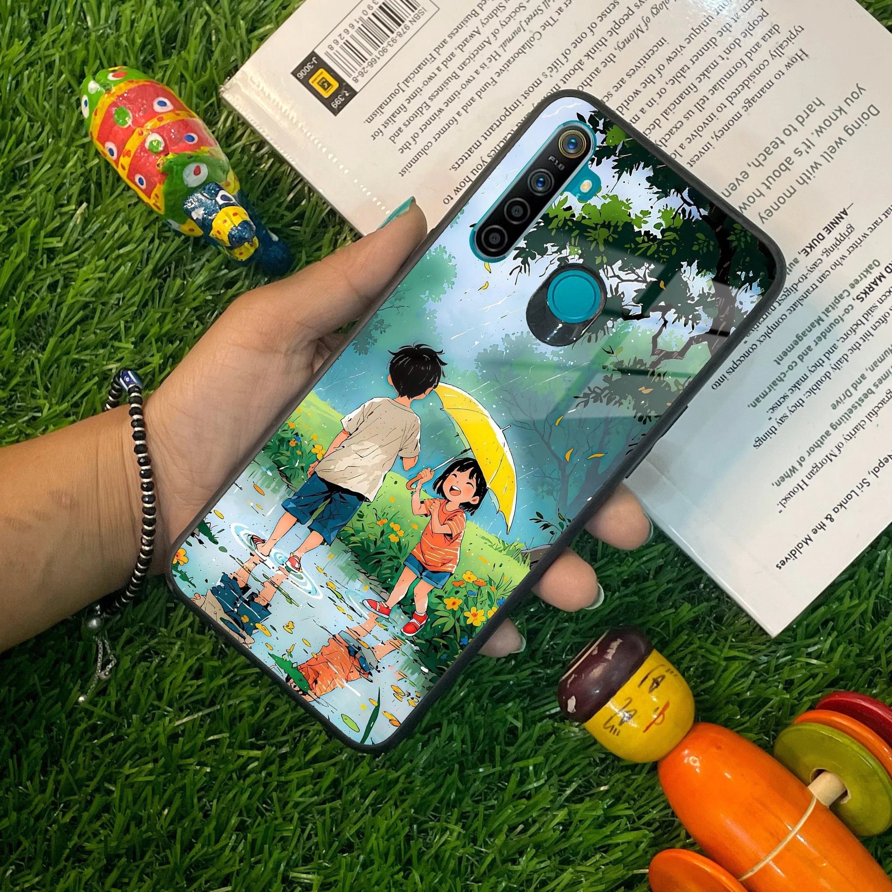 Raindrop Moments Glass Case Cover For Realme/Narzo - ShopOnCliQ
