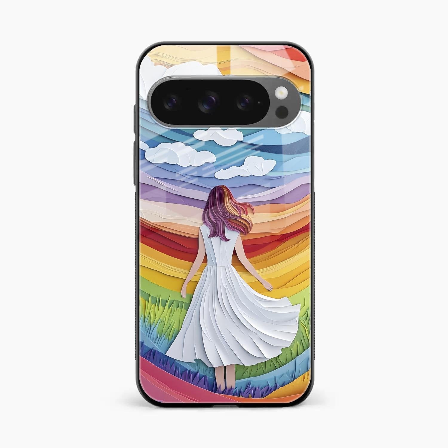 Rainbow Girl Glass Case Cover For Google Pixel 10 Pro XL