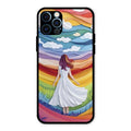 Rainbow Girl Glass Case Cover For iPhone 12 Pro Max