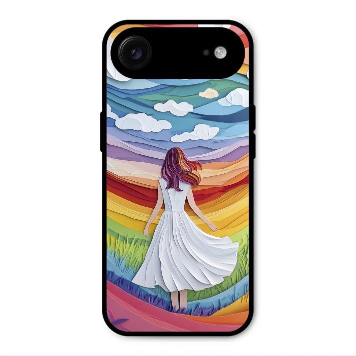 Rainbow Girl Glass Case Cover For iPhone Air