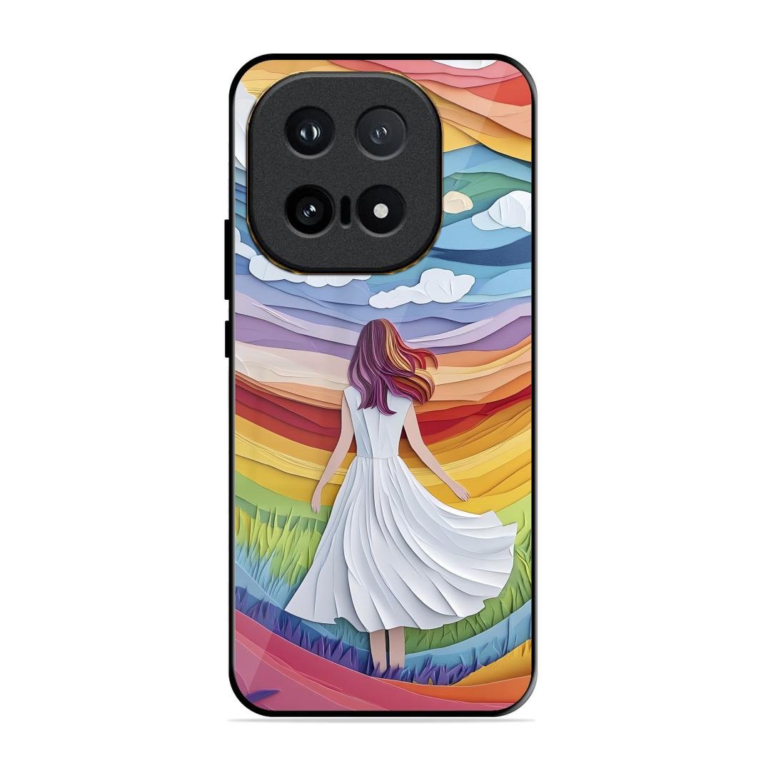 Rainbow Girl Glass Case Cover For iQOO 15 5G