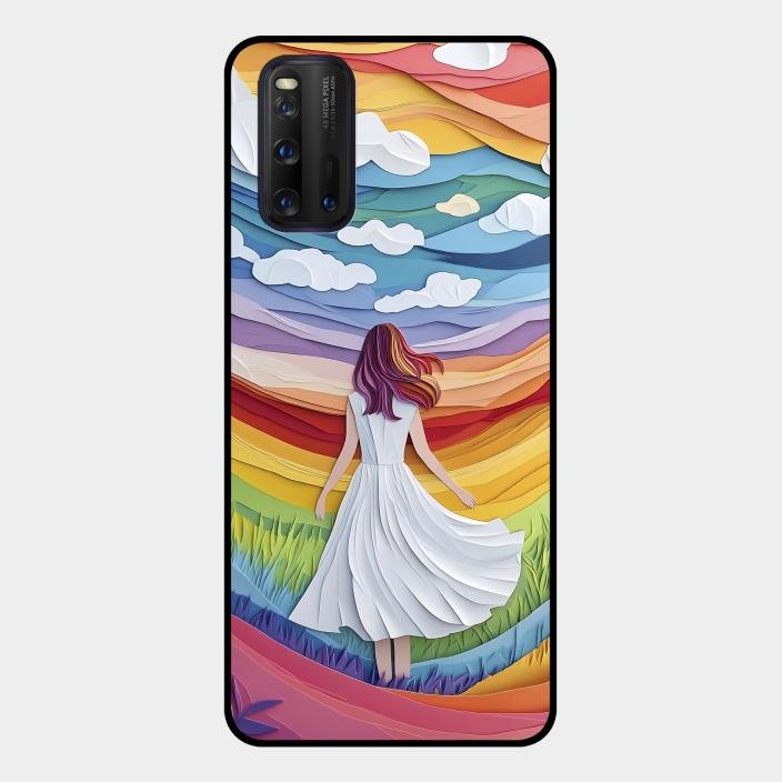 Rainbow Girl Metal Case Cover For iQOO - ShopOnCliQ