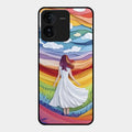 Rainbow Girl Glass Case Cover For Iqoo Z9 5G