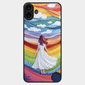Rainbow Girl Glass Case Cover For Nothing Cmf Phone 1
