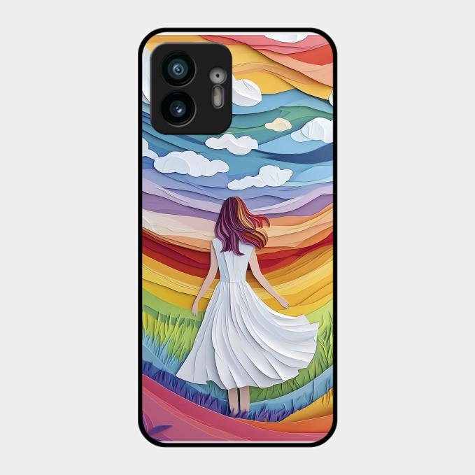 Rainbow Girl Metal Case Cover For Nothing - ShopOnCliQ