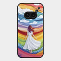 Rainbow Girl Glass Case Cover For Nothing Phone 2A 5G