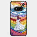 Rainbow Girl Glass Case Cover For Nothing Phone 2A Plus