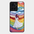 Rainbow Girl Glass Case Cover For Oneplus 10R 5G