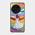 Rainbow Girl Glass Case Cover For Oneplus 13 5G