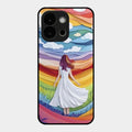 Rainbow Girl Glass Case Cover For Oneplus 13S 5G