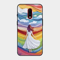Rainbow Girl Glass Case Cover For Oneplus 7