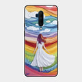 Rainbow Girl Glass Case Cover For Oneplus 7T Pro