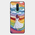 Rainbow Girl Glass Case Cover For Oneplus 8