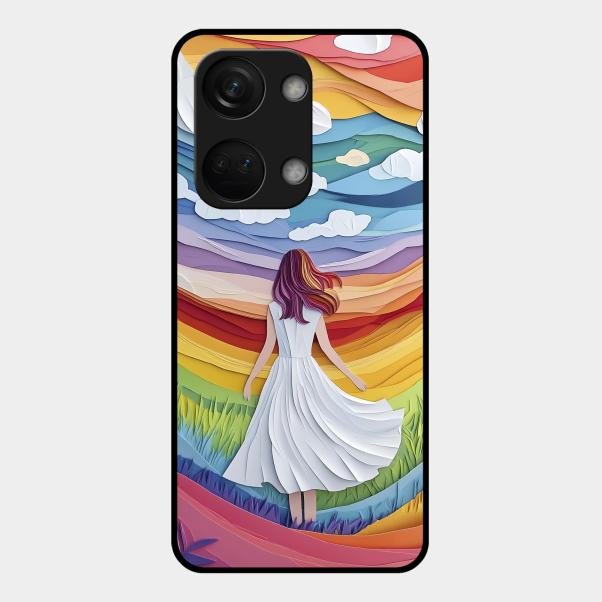 Rainbow Girl Glass Case Cover For Oneplus Nord 3 5G