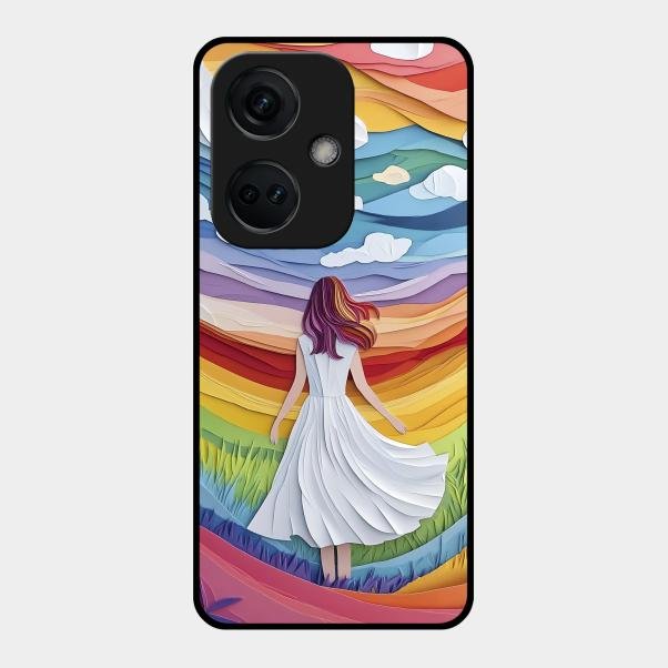 Rainbow Girl Glass Case Cover For Oneplus Nord Ce 3 5G