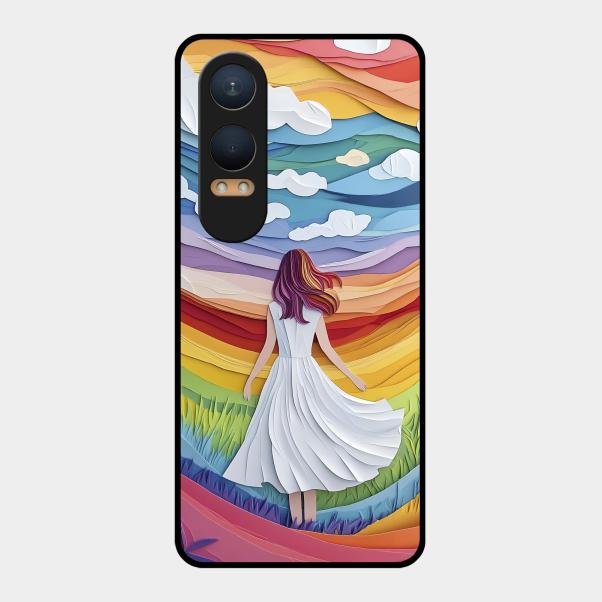 Rainbow Girl Glass Case Cover For Oneplus Nord Ce 4 Lite 5G